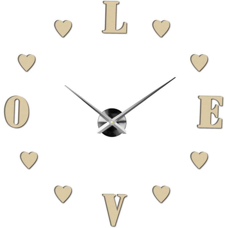 Adhesive wall clock, luxury clock on stent, plastic clock