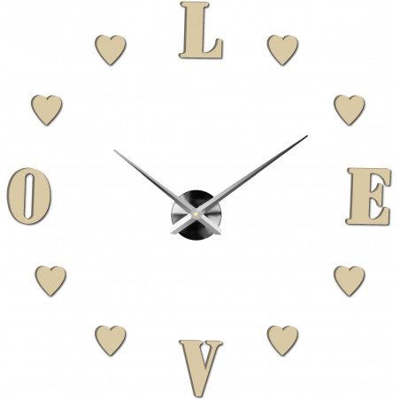 Adhesive wall clock, luxury clock on stent, plastic clock