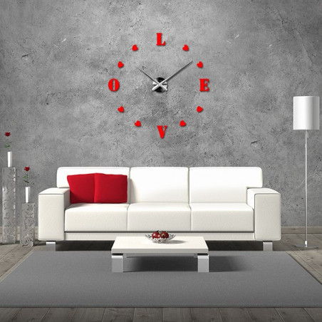 Adhesive wall clock, luxury clock on stent, plastic clock