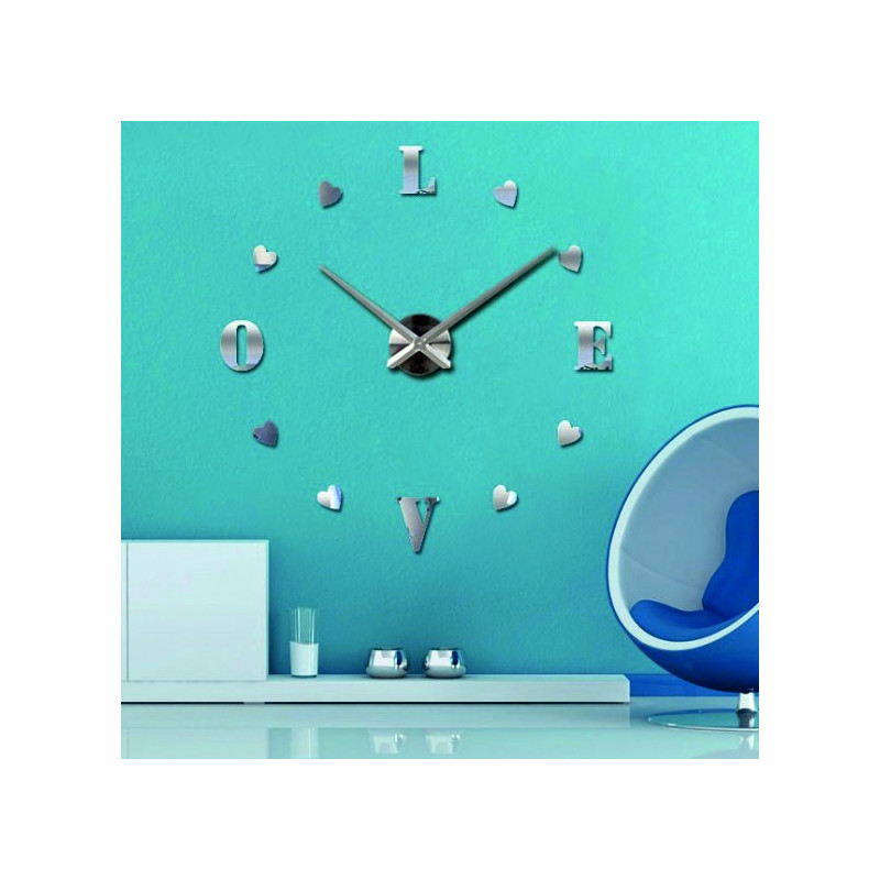 Adhesive wall clock, luxury clock on stent, plastic clock