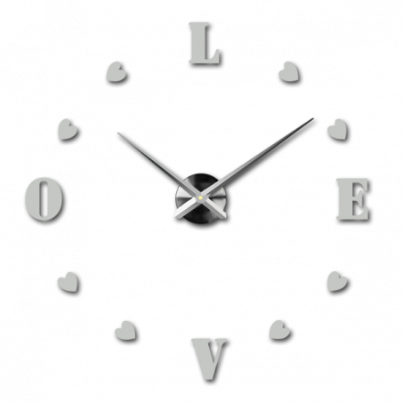 Adhesive wall clock, luxury clock on stent, plastic clock