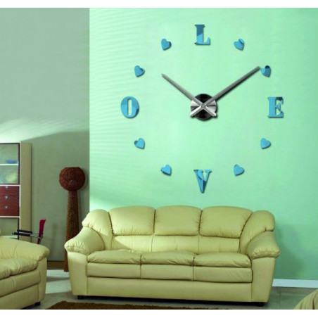 Adhesive wall clock, luxury clock on stent, plastic clock