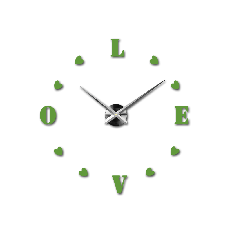 Adhesive wall clock, luxury clock on stent, plastic clock