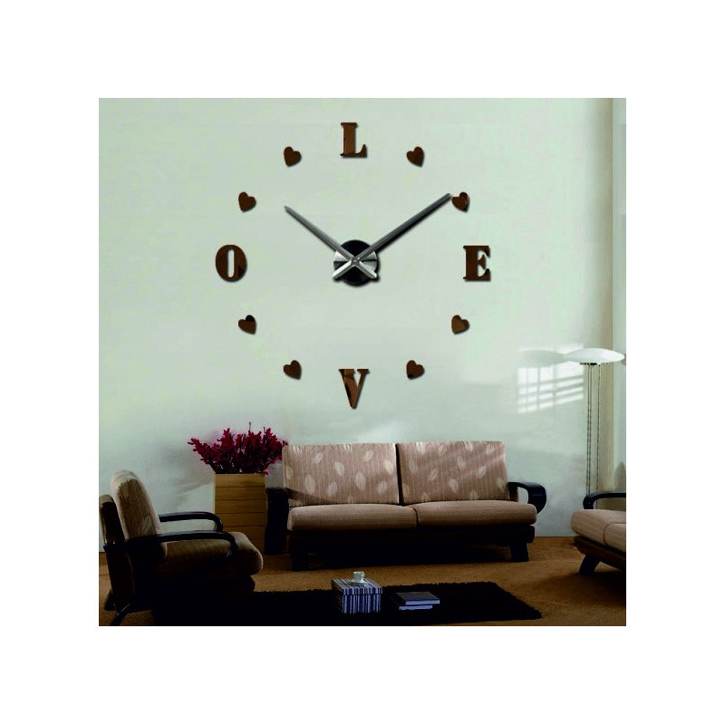 Adhesive wall clock, luxury clock on stent, plastic clock