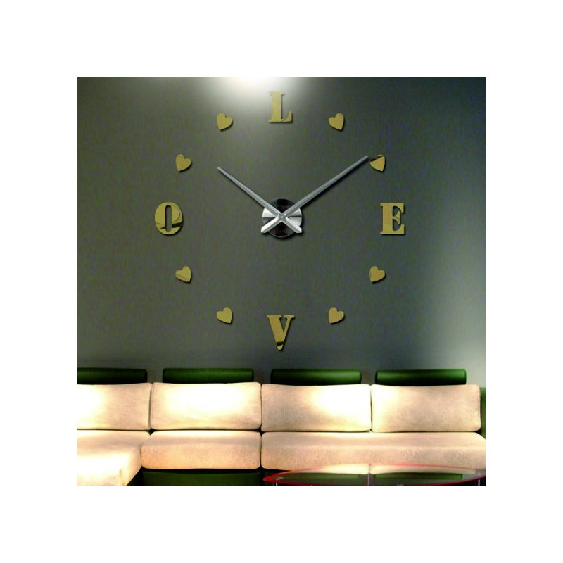 Adhesive wall clock, luxury clock on stent, plastic clock