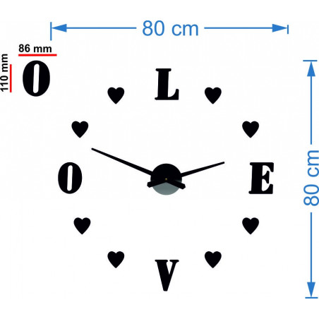 Dimensions of wall clocks, design wall clock