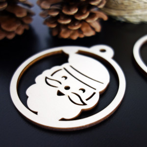 Christmas ornament - Santa Claus, size: 79x90 mm 2
