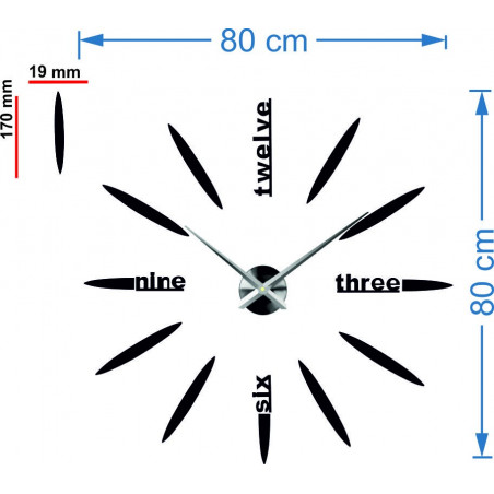 Dimensions of wall clocks, design wall clock
