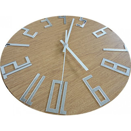 Modern wall clock, wall clock made of wood, plywood