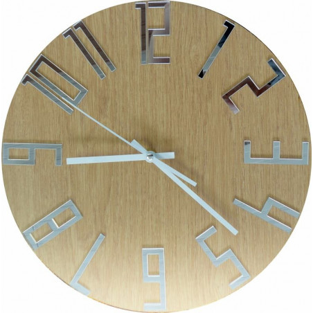 Modern wall clock, wall clock made of wood, plywood