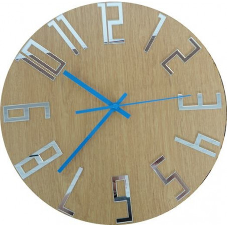 Modern wall clock, wall clock made of wood, plywood