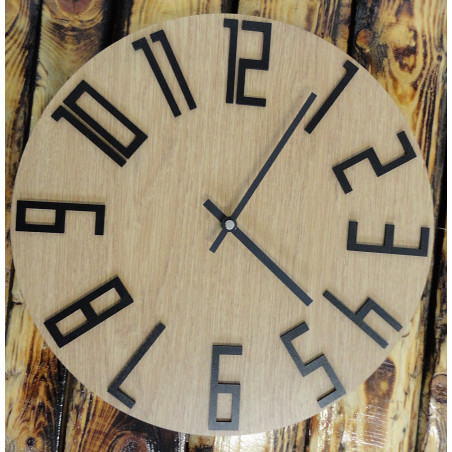 Modern wall clock, wall clock made of wood, plywood Modern wall clock, wall clock made of wood, plywood