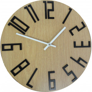 Modern wall clock, wall clock made of wood, plywood 2