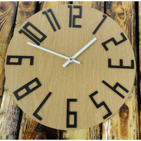 Modern wall clock, wall clock made of wood, plywood Modern wall clock, wall clock made of wood, plywood
