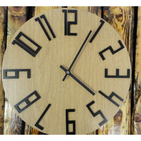 Modern wall clock, wall clock made of wood, plywood Modern wall clock, wall clock made of wood, plywood