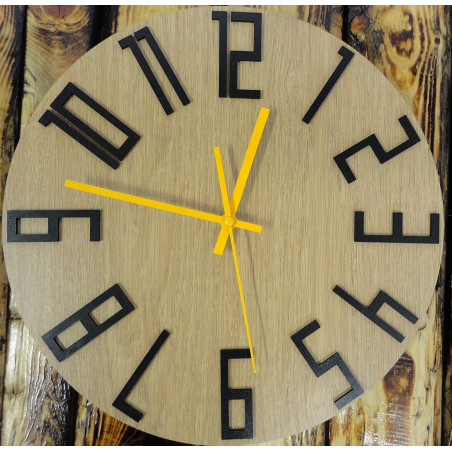 Modern wall clock, wall clock made of wood, plywood Modern wall clock, wall clock made of wood, plywood