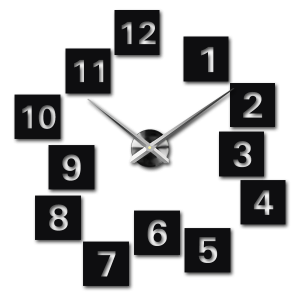 Adhesive wall clock, luxury clock on stent, plastic clock 2