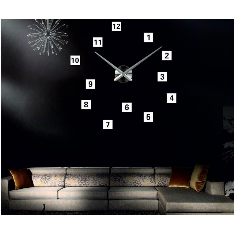 Adhesive wall clock, luxury clock on stent, plastic clock