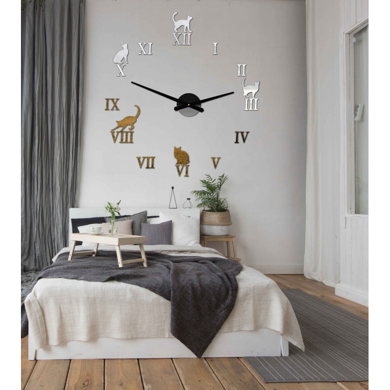 Adhesive wall clock, luxury clock on stent, plastic clock