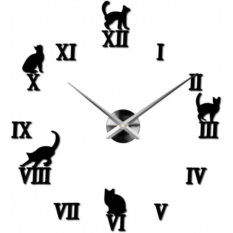 Adhesive wall clock, luxury clock on stent, plastic clock