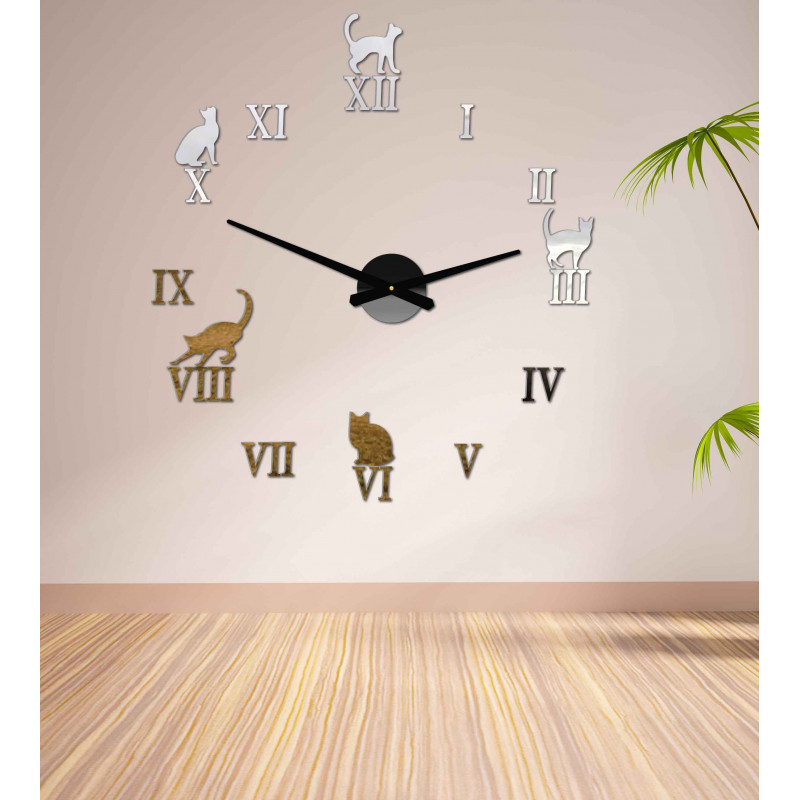 Adhesive wall clock, luxury clock on stent, plastic clock