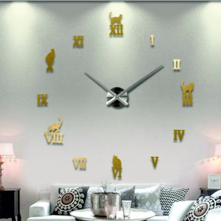 Stick-on wall clocks,luxury stent clocks,plastic clocks