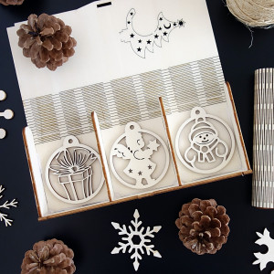 Wooden Christmas decorations, 1 set-18 pieces 2