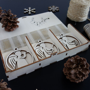 Ornaments for Christmas tree, 1 set-18 pieces 2