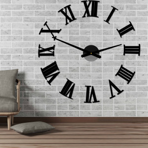 Adhesive wall clock Roman 2D plexiglass
