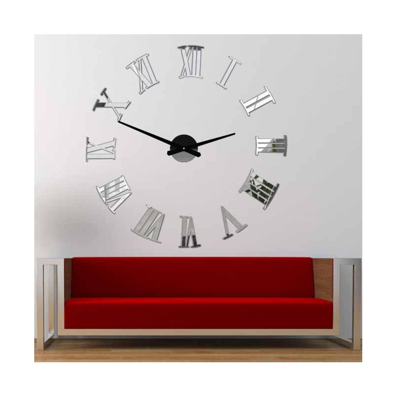 Adhesive wall clock Roman 2D plexiglass