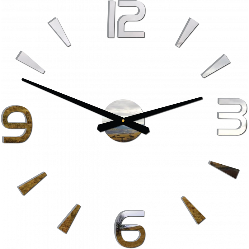 Modern wall clock adhesive Stor 2D plexiglass