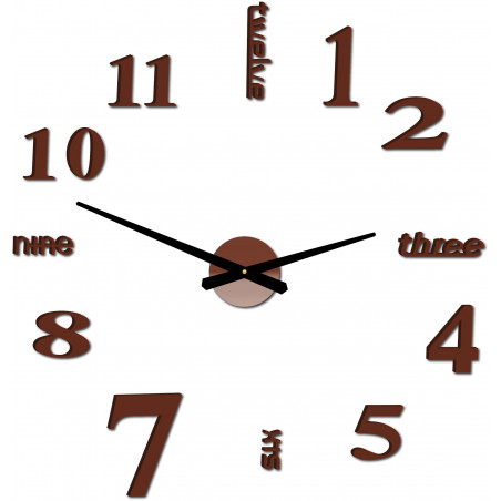 Modern wall clock seven 2D plexi MIRROR