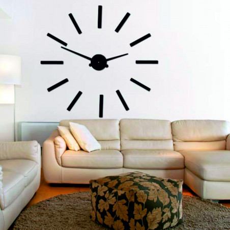 Modern wall clock 2D plexiglass MIRROR