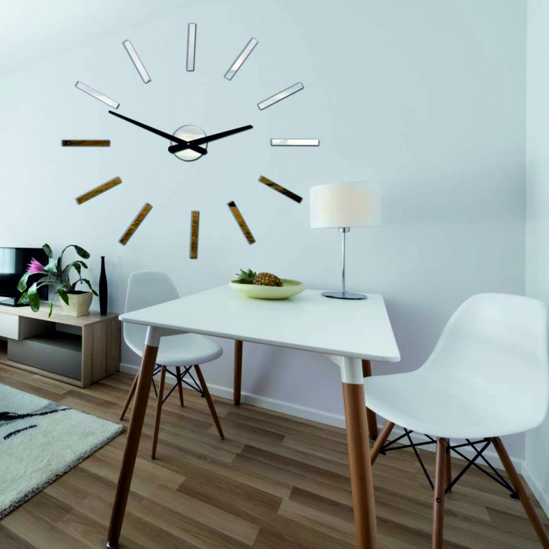 Modern wall clock sticks 2D plexi MIRROR
