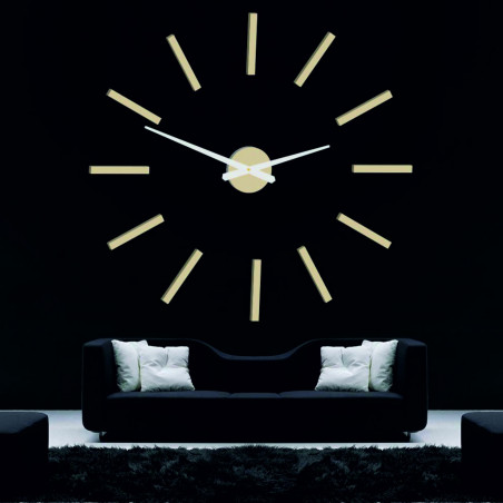 Modern wall clock 2D plexiglass MIRROR