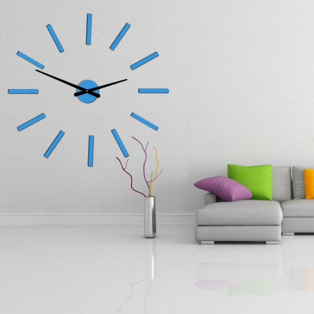 Modern wall clock 2D plexiglass MIRROR