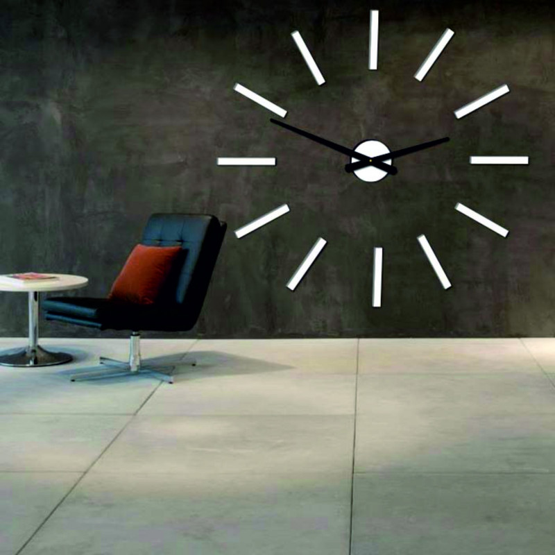 Modern wall clock sticks 2D plexi MIRROR