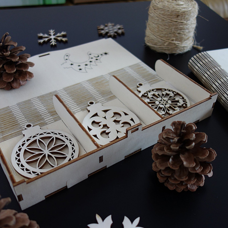 Ornaments for Christmas tree, 1 set-18 pieces