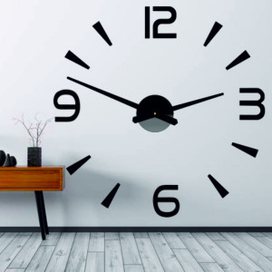 Adhesive wall clock, luxury clock on stent, plastic clock 2