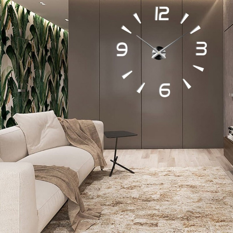 Adhesive wall clock, luxury clock on stent, plastic clock