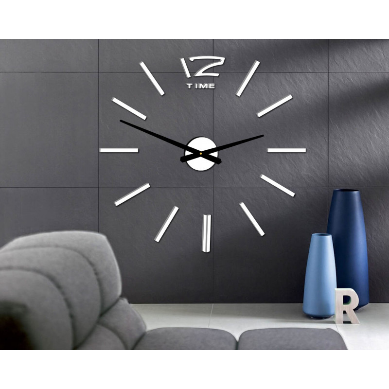Wall clock large adhesive OMEGA. Plexiglas XMOMO