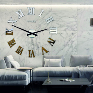 Wall clock adhesive MAXI PLEXI - Roman numerals 2D 2