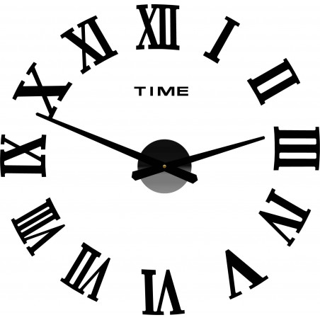 Wall clock adhesive MAXI PLEXI - Roman numerals 2D