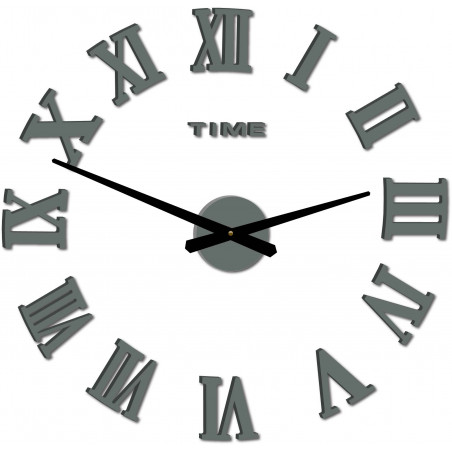 Wall clock adhesive MAXI PLEXI - Roman numerals 2D Wall clock adhesive MAXI PLEXI - Roman numerals 2D