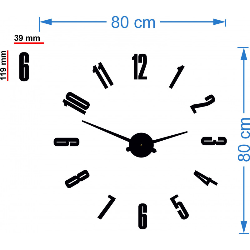 Modern wall clock ARABIC PLEXI