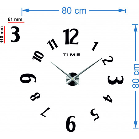 Stick-on wall clocks,luxury stent clocks,plastic clocks