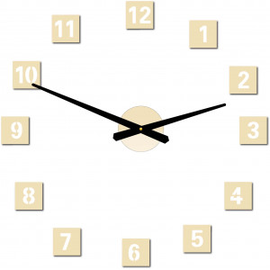 Large square wall clock (wall clock made of plastic ) 2D DEKOR 2