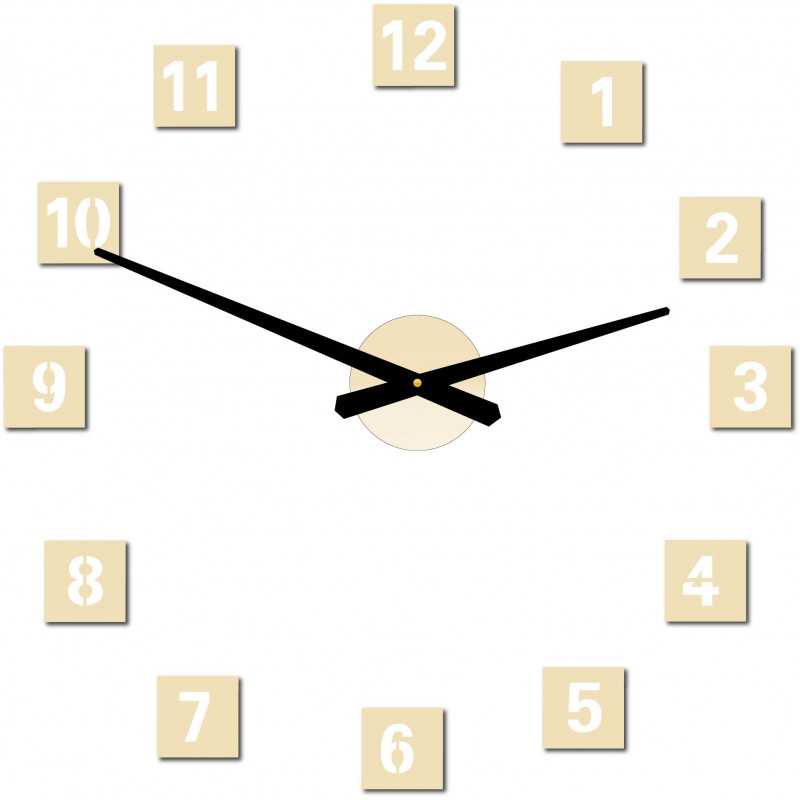 Large square wall clock (wall clock made of plastic ) 2D DEKOR