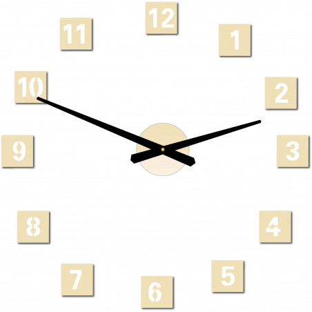 Large square wall clock (wall clock made of plastic ) 2D DEKOR