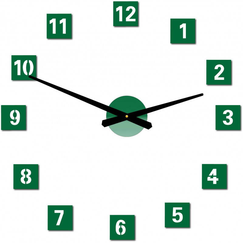 Large square wall clock (wall clock made of plastic ) 2D DEKOR
